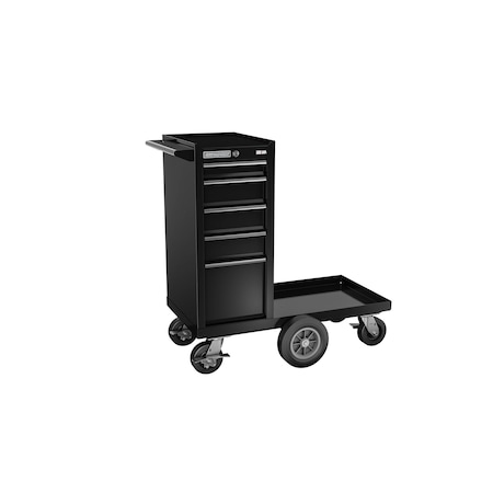 Champion Tool Storage FMPro Tool Cabinet, Maintenance Cart, 5 Drawer, Black, Steel, 15 in W x 20 in D FMP1505LMC-BK